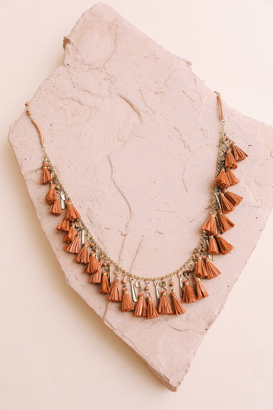 Shimmy Tassle Necklace