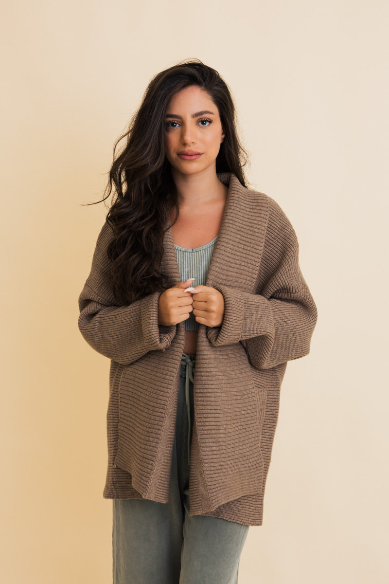 Warm Hug Mocha Cardi