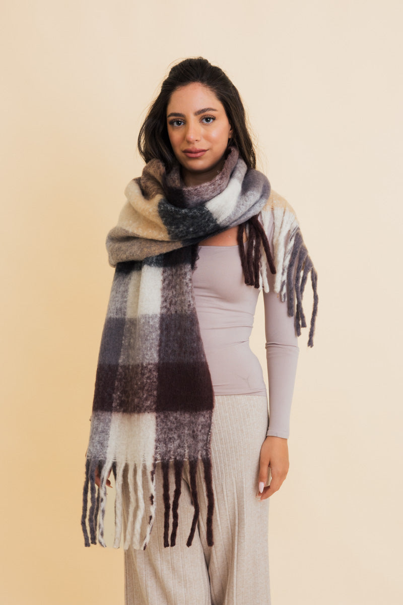 Fireside Oversized Fringe Scarf