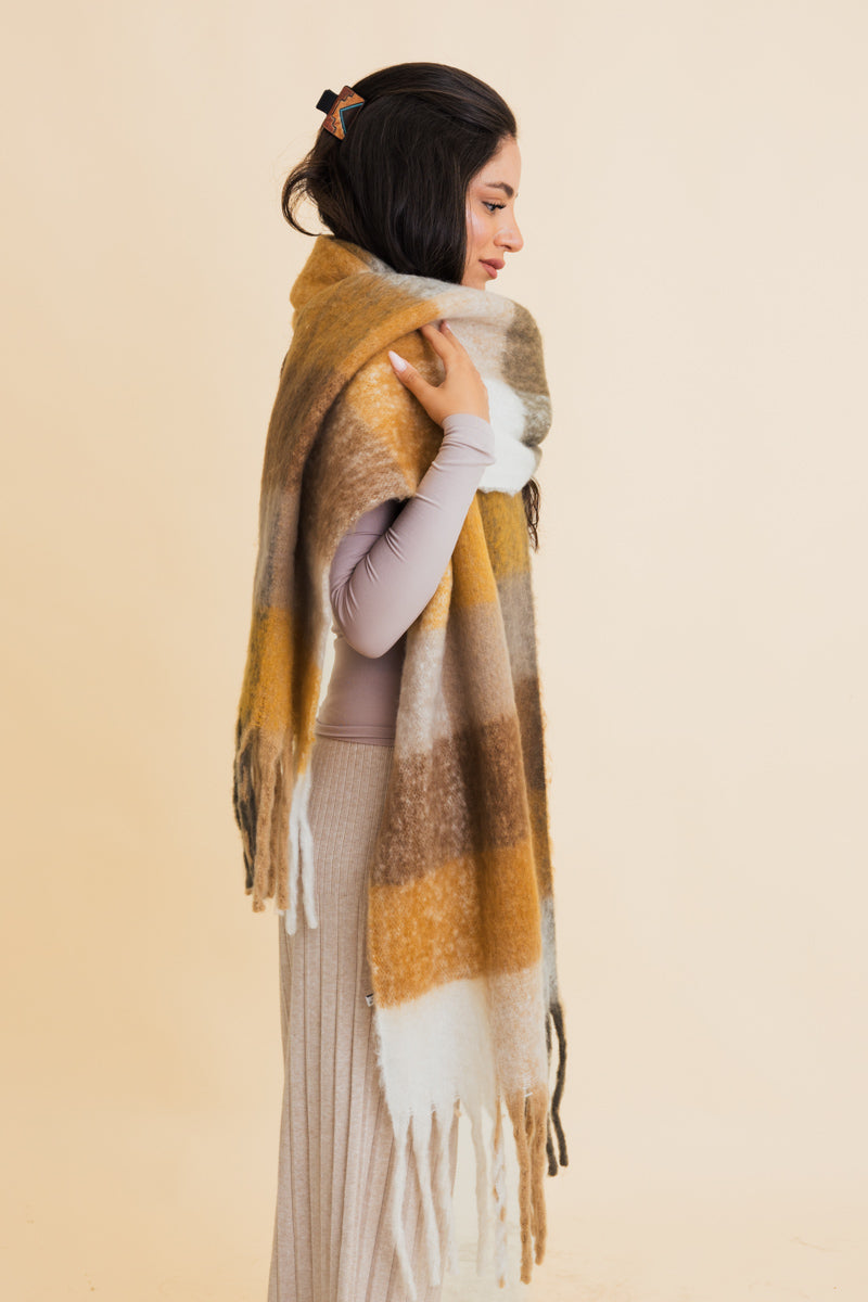 Fireside Oversized Fringe Scarf