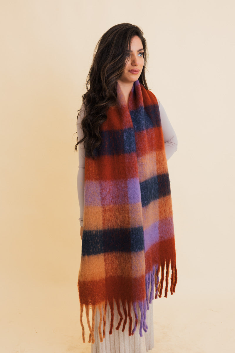 Fireside Oversized Fringe Scarf