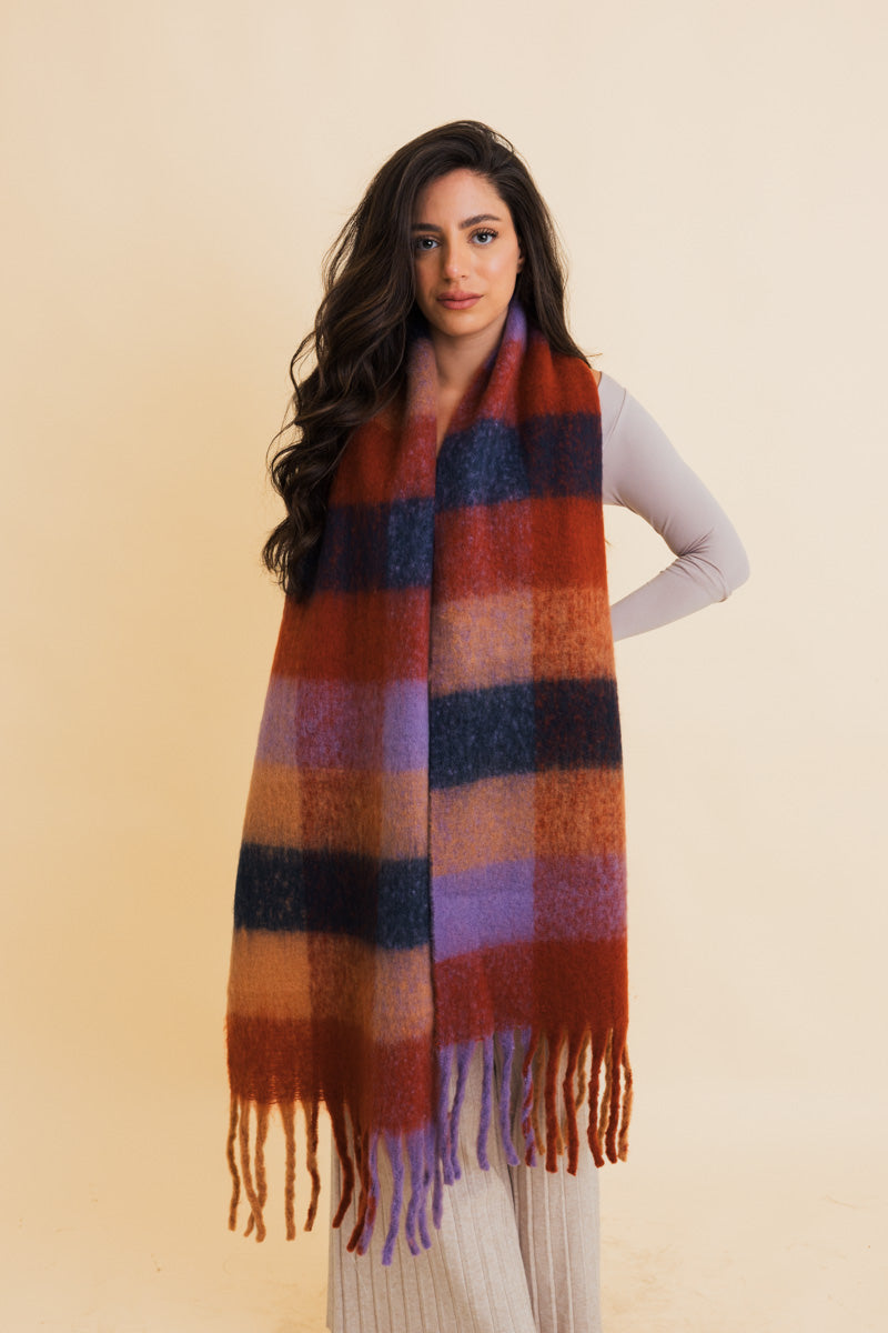 Fireside Oversized Fringe Scarf