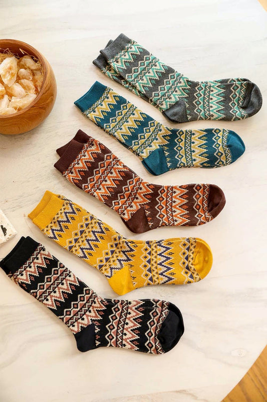 Boho Tribal Pattern Socks