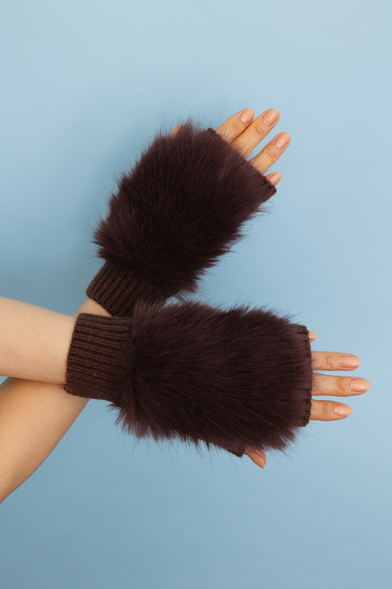 Snuggy Fingerless Knit Mittens