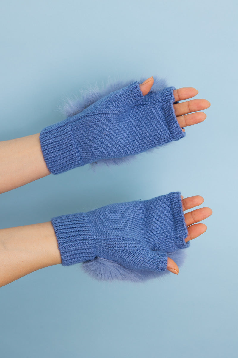 Snuggy Fingerless Knit Mittens