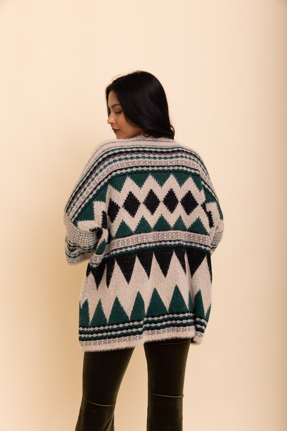 Aztec Dreams Faux Hair Pocket Ruana Ponchos