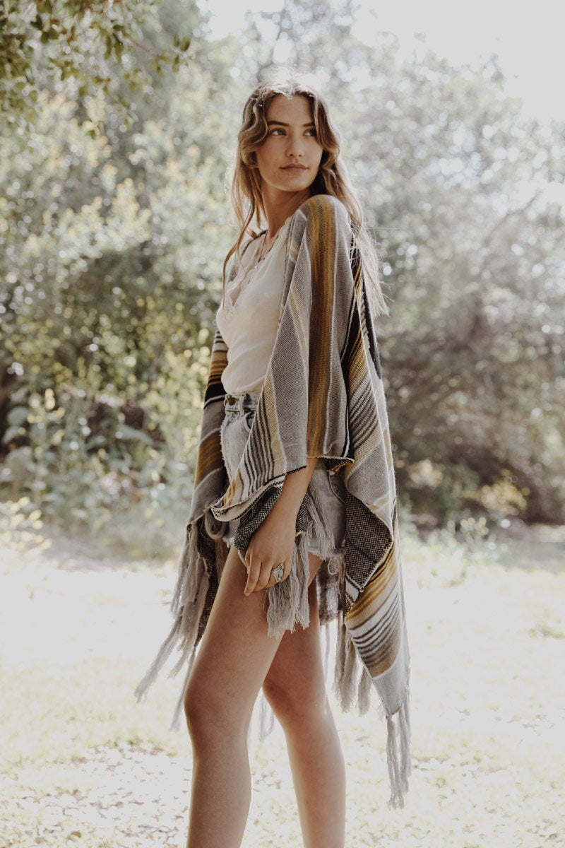 Cow Skull Serape Kimono