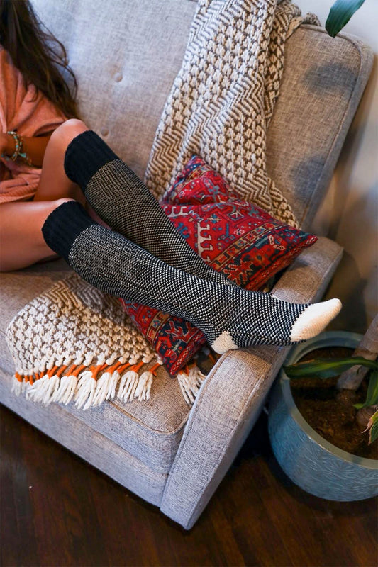 Cozy Ribbed Knit Lounge Socks Hats & Hair