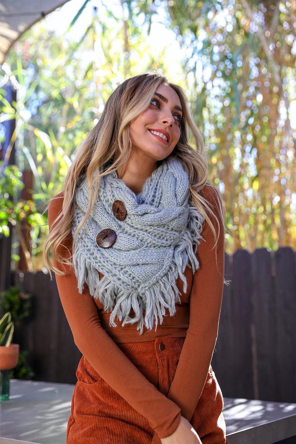 Cozy Shoulder Warmer Scarf Scarves Sage