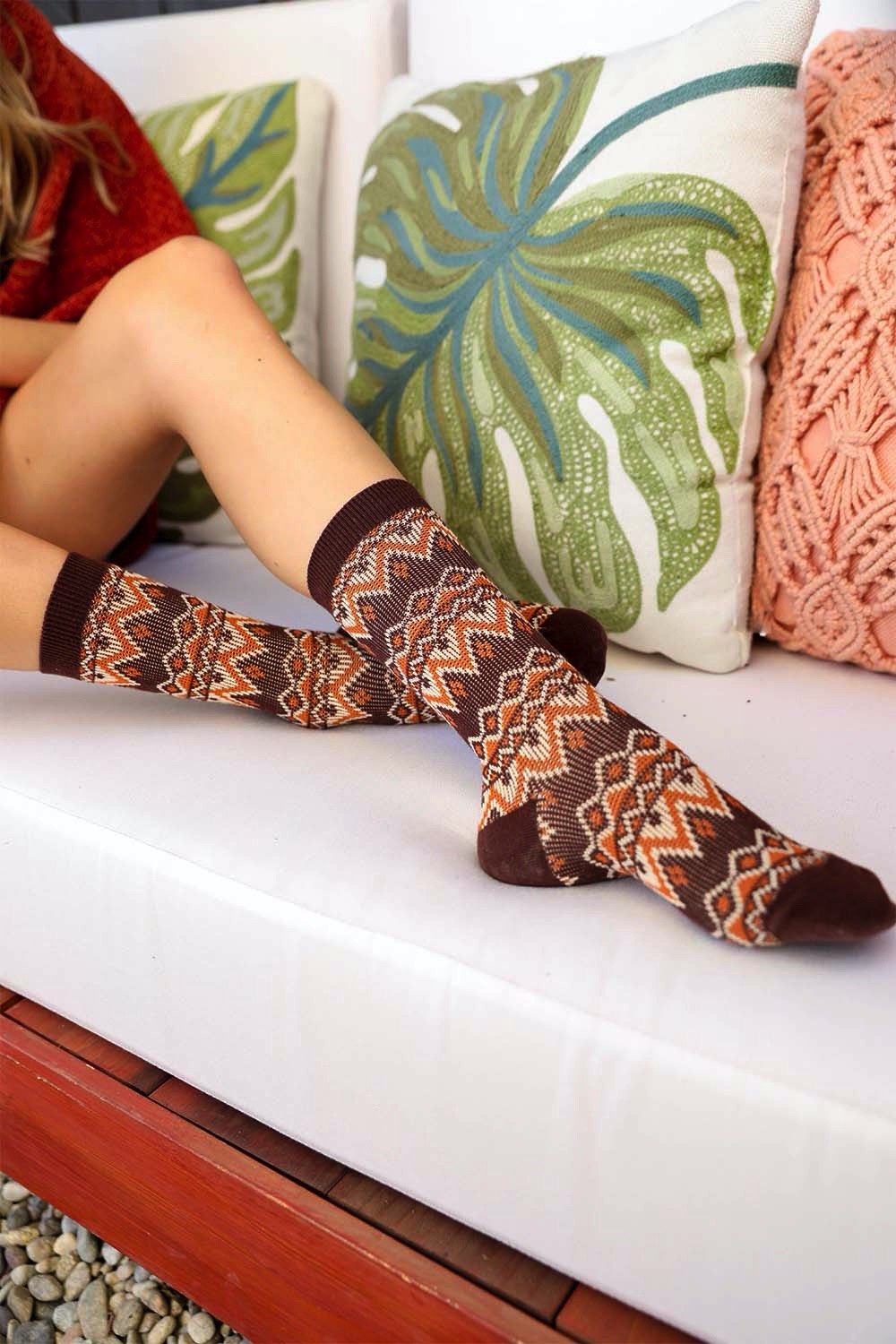 Boho Tribal Pattern Socks