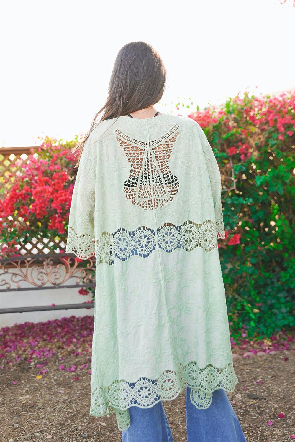 Crochet Open Patch Kimono