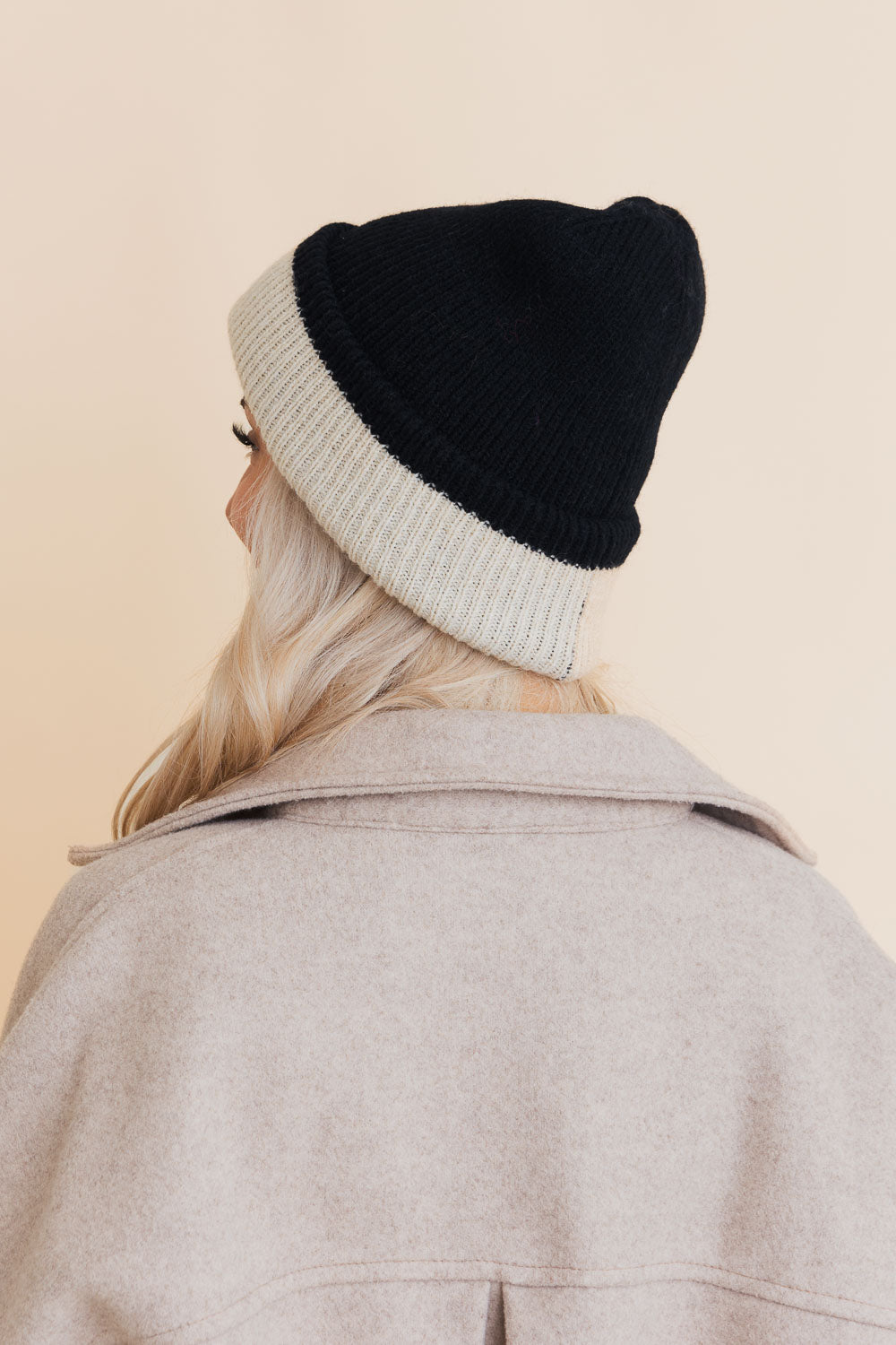 Essential Harmony Two-Tone Knit Cap Beanies