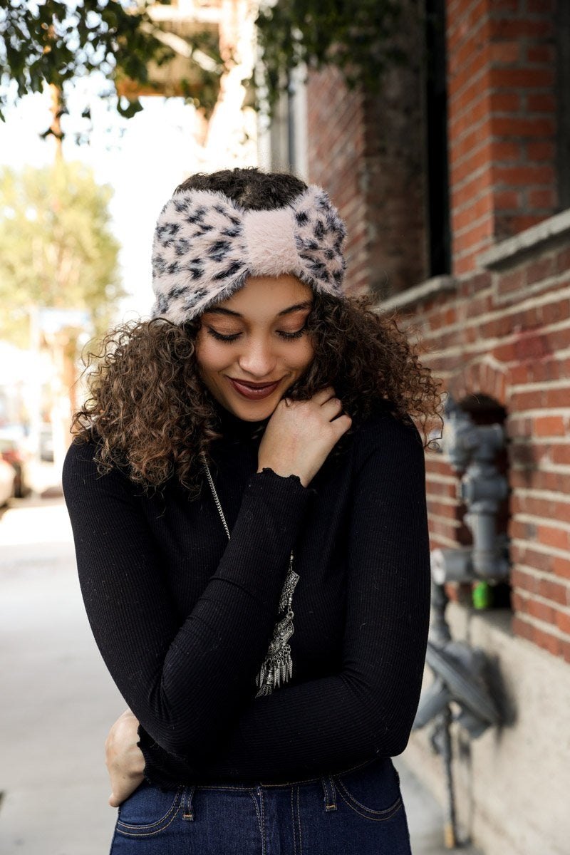 Faux Leopard Head Wrap Hats & Hair