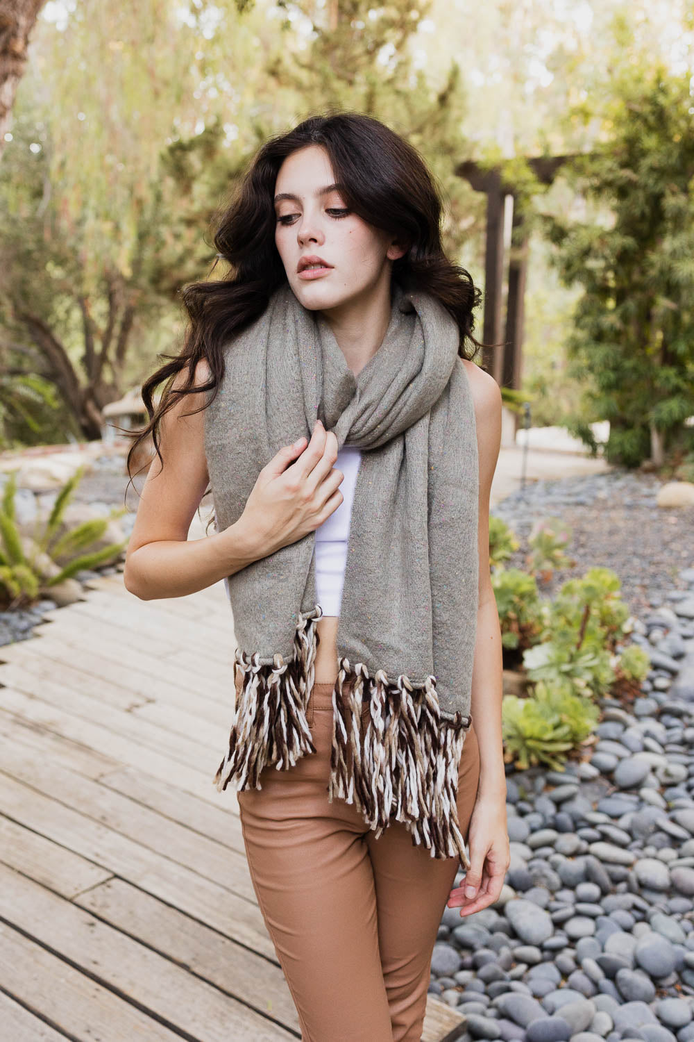 Frayed Bohemian Flow Scarf Scarves