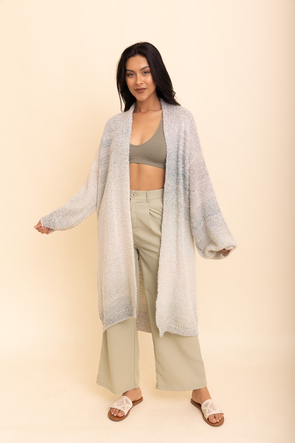 Lounge Around Longline Ombre Cardigan Ponchos