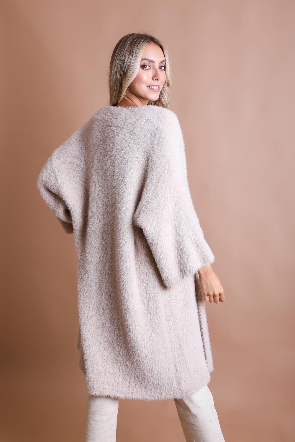 Luxe Mohair Knit Cardigan Ponchos