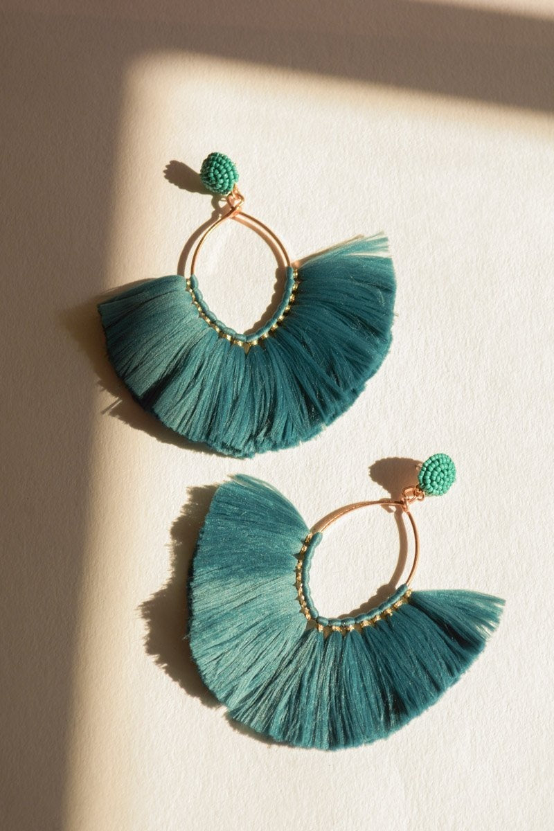 Marquise Hoop & Fan Earrings Jewelry