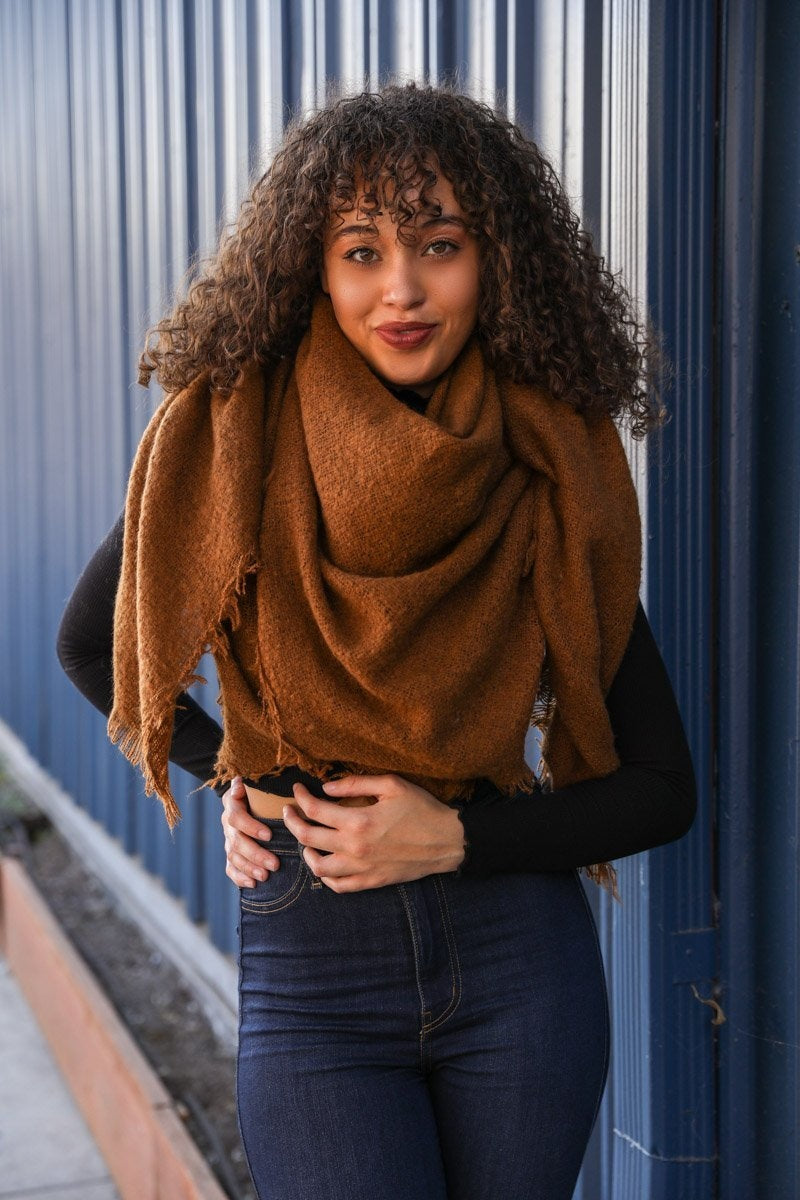 Mohair Square Blanket Scarf Scarves