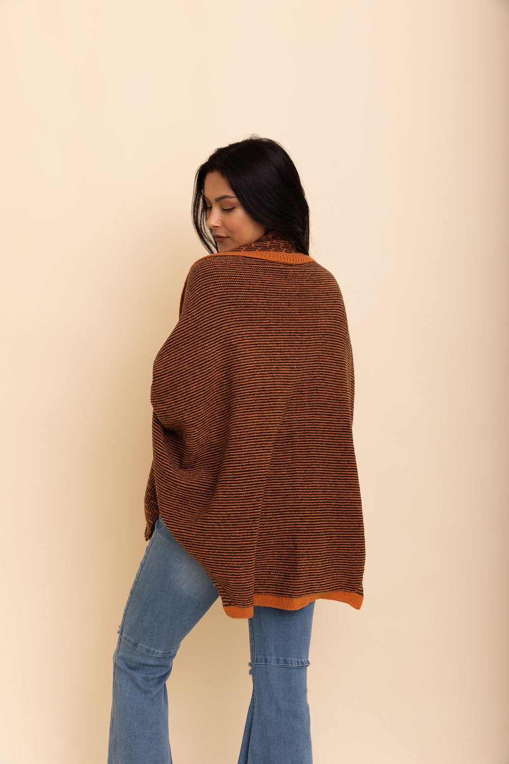 Over The Shoulder Knitted Shawl Ponchos