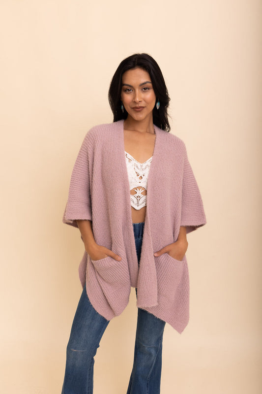 Relax & Chill Summer Nights Boucle Poncho Ponchos One Size /