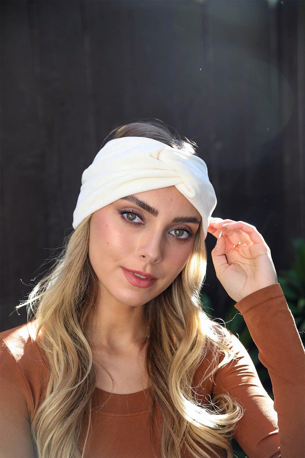 Super Soft Twisted Headbands Hats & Hair Ivory