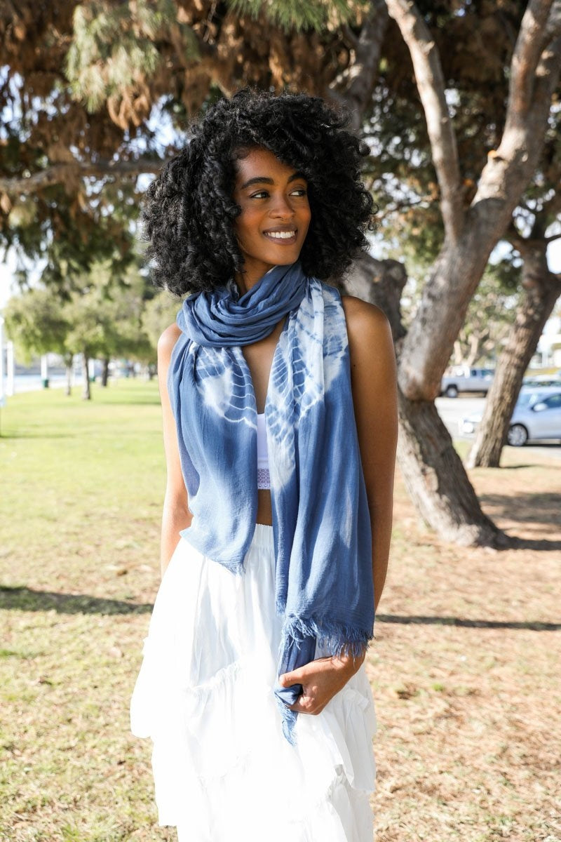 Tie Dye Karma Scarf Scarves BlueDye