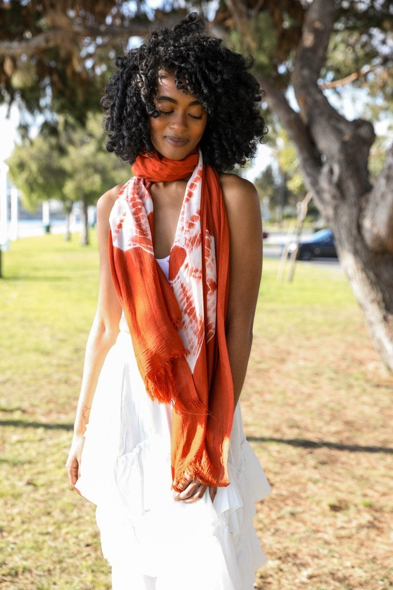 Tie Dye Karma Scarf Scarves RustDye